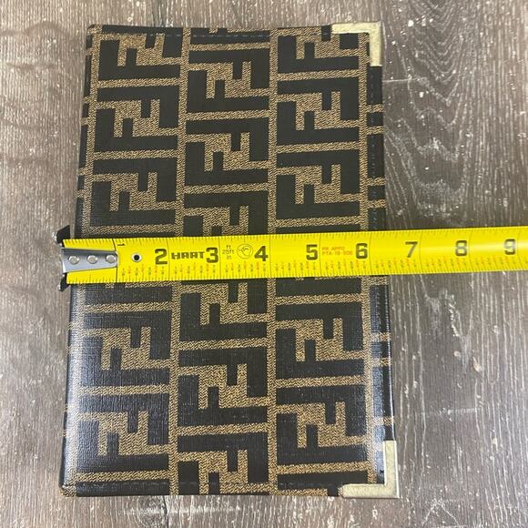 Vintage 90s FENDI Address Book w/ Notepad - Zip Closure - Picture 7 of 13